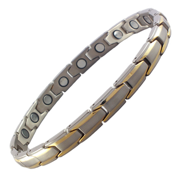 T11 Slim Two Tone Titanium Magnetic Bracelet